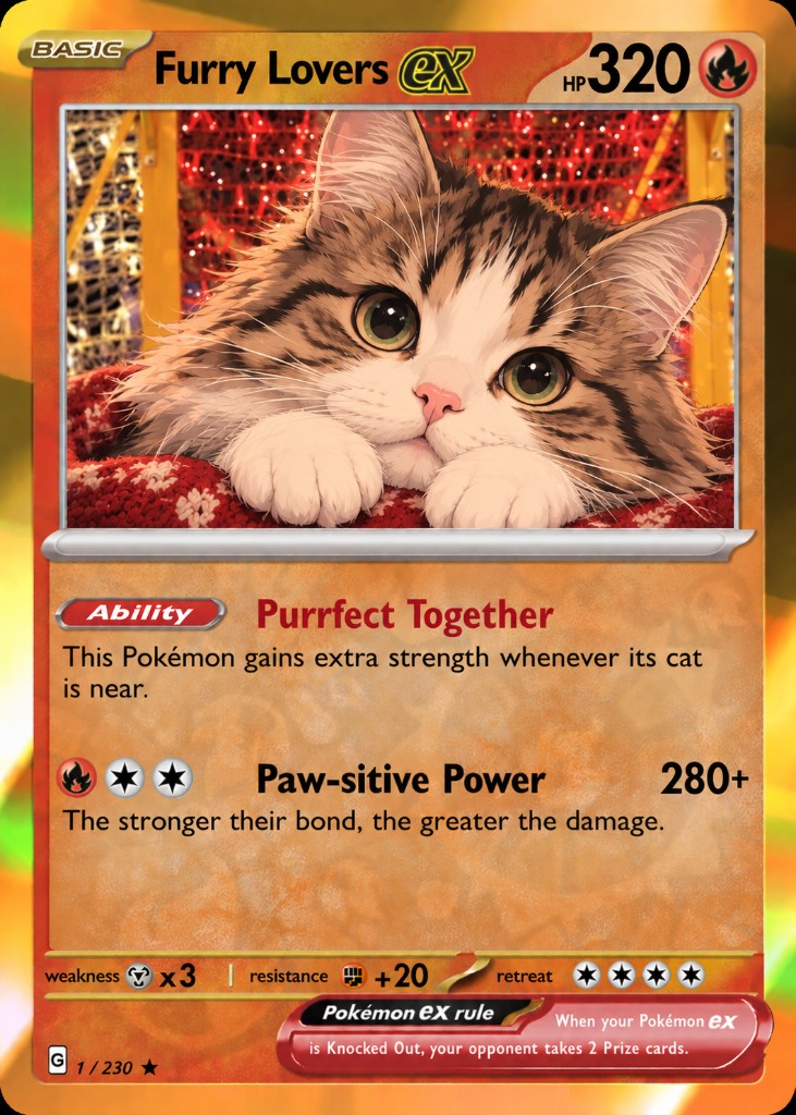 Furry Lovers pet keepsake card