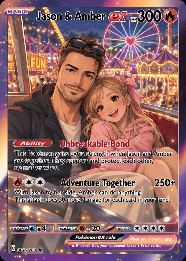 Jason and Amber father daughter keepsake card