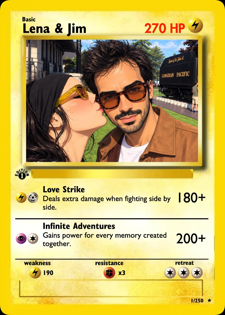 Lena and Jim couple keepsake card