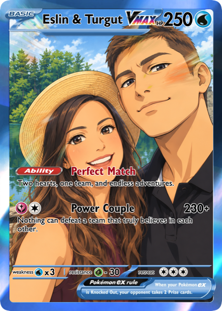 Eslin and Turgut custom Pokémon-style card