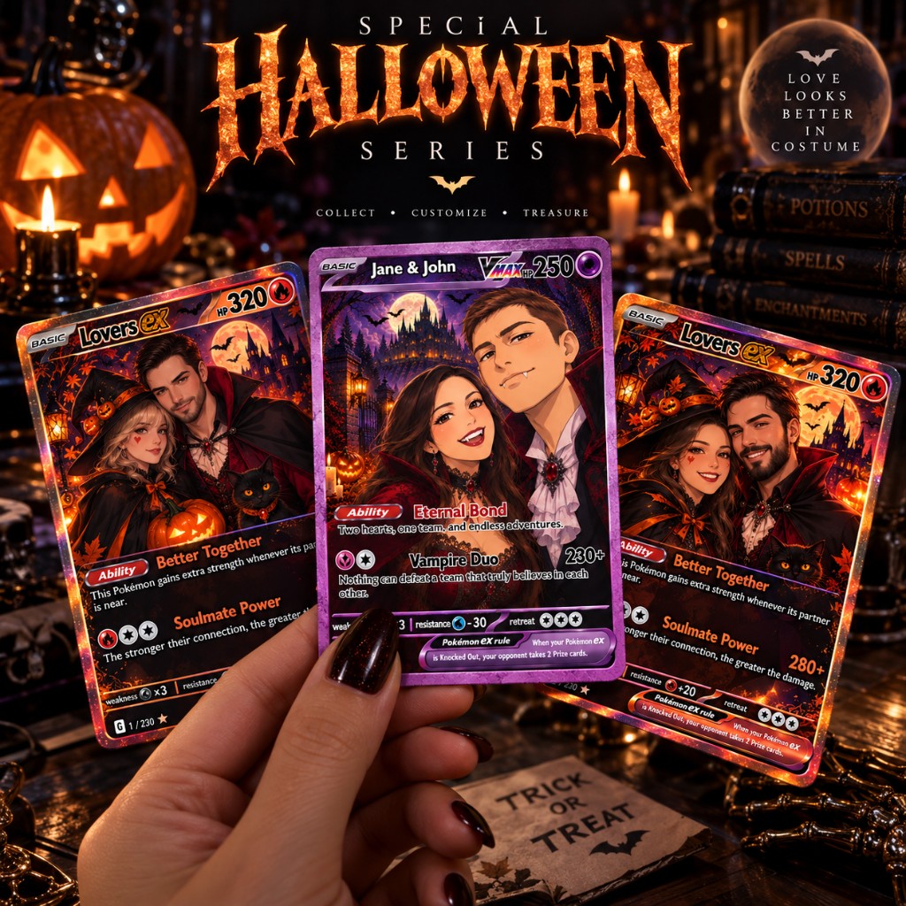 Special Halloween Series — custom costume couple cards